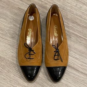 Vintage Natale Genuine Leather Two-Tone Oxford Shoes Size 6.5